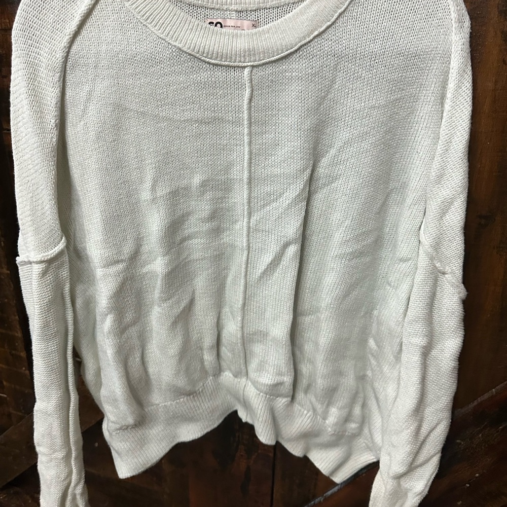 SO Women's Cream Crew Neck Sweater